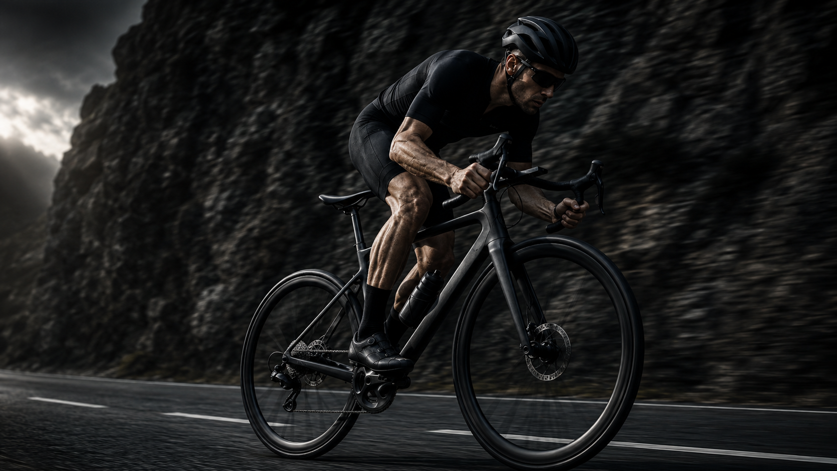 Cycling action shot